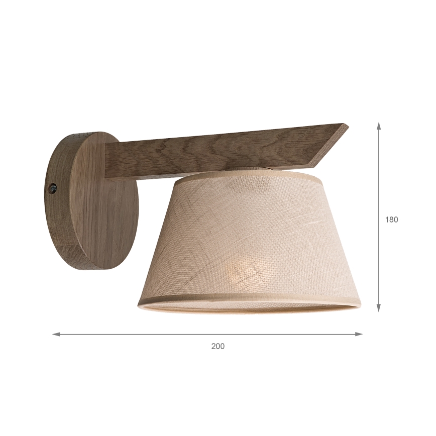 Brilagi - Светильник настенный LED ANTHONY 1xE14/40W/230V дуб орех/бежевый