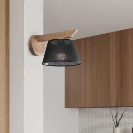 Brilagi - LED  Настенный светильник ANTHONY 1xE14/40W/230V дуб/черный