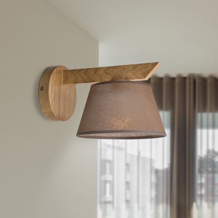 Brilagi - LED  Настенный светильник ANTHONY 1xE14/40W/230V дуб/коричневый