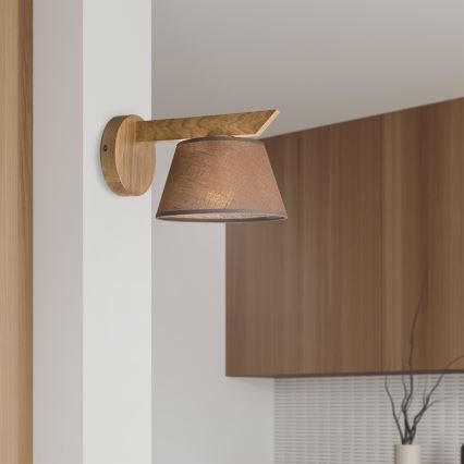 Brilagi - LED  Настенный светильник ANTHONY 1xE14/40W/230V дуб/коричневый