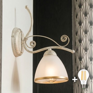 Brilagi - LED настенный светильник ANTICO 1xE27/60W/230V белая патина