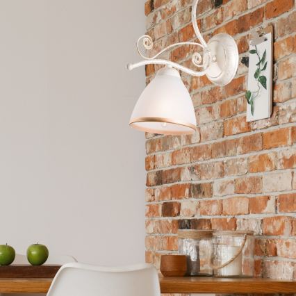 BRILAGI - LED настенный светильник ANTICO 1xE27/60W/230V белая патина