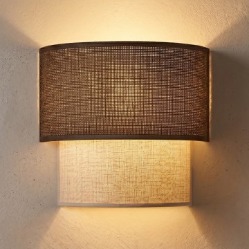 Brilagi - LED настенный светильник BOHO ECO 1xE27/10W/230V коричневый/кремовый