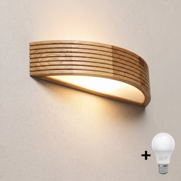 Brilagi - LED настенный светильник CARVALHO MODERN 1xE27/60W/230V дуб