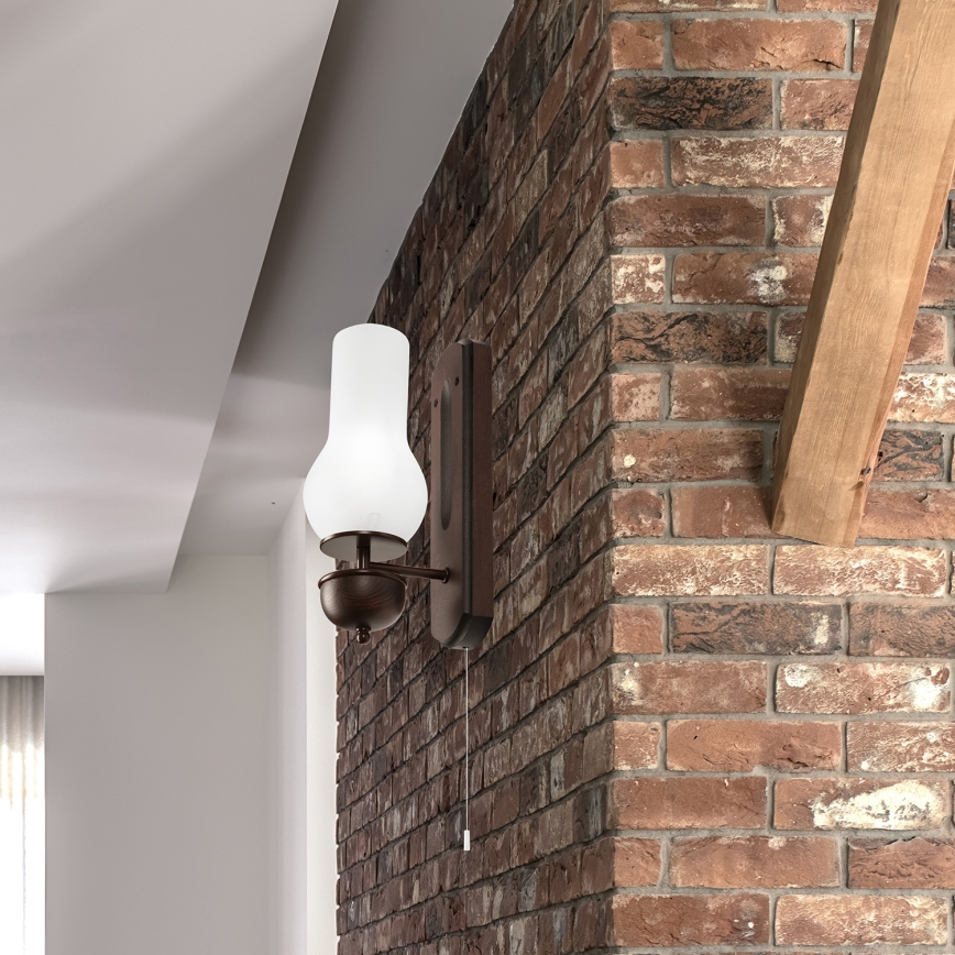 Brilagi - LED Настенный светильник COTTAGE 1xE14/40W/230V бук/белый