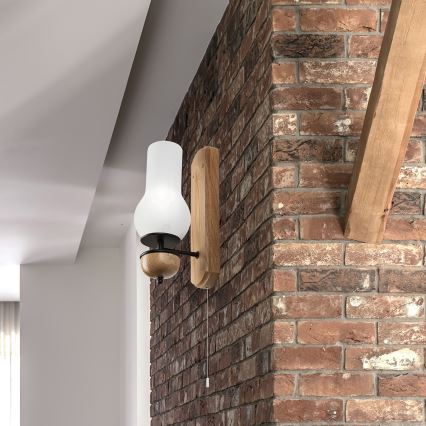 Brilagi - LED Настенный светильник COTTAGE 1xE14/40W/230V дуб/белый