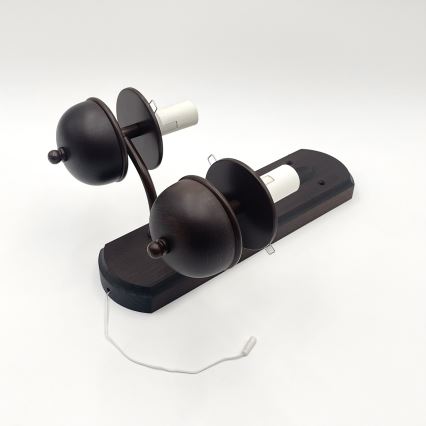 Brilagi - LED Настенный светильник COTTAGE 2xE14/40W/230V бук/белый