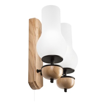 Brilagi - LED Настенный светильник COTTAGE 2xE14/40W/230V дуб/белый