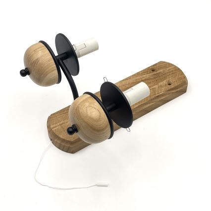 Brilagi - LED Настенный светильник COTTAGE 2xE14/40W/230V дуб/коричневый