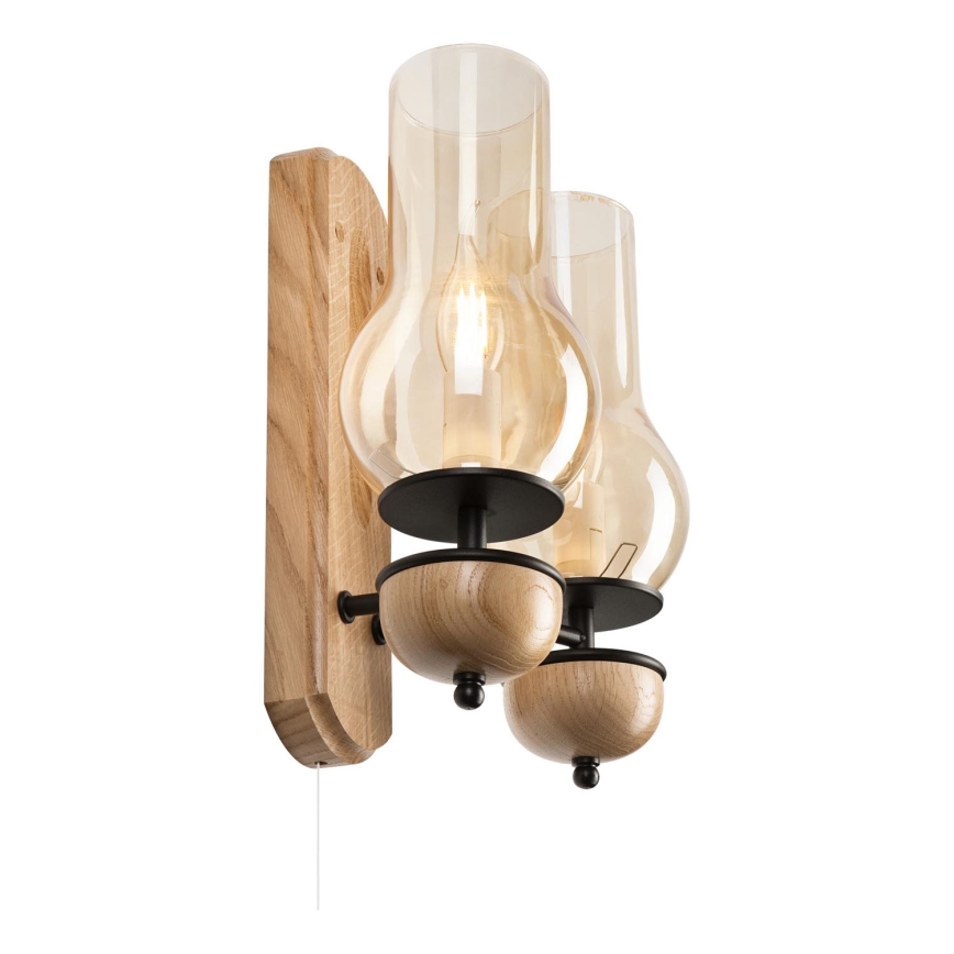 Brilagi - LED Настенный светильник COTTAGE 2xE14/40W/230V дуб/коричневый