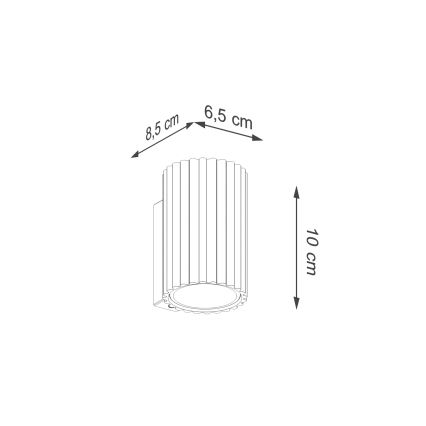 Brilagi - LED настенный светильник CRESTO 1xGU10/10W/230V 10 см чёрный