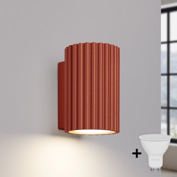 Brilagi - LED настенный светильник CRESTO 1xGU10/10W/230V 10 см красный