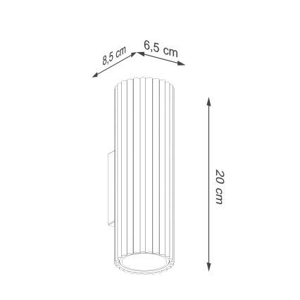 Brilagi - LED настенный светильник CRESTO 2xGU10/10W/230V 20 cm коричневый