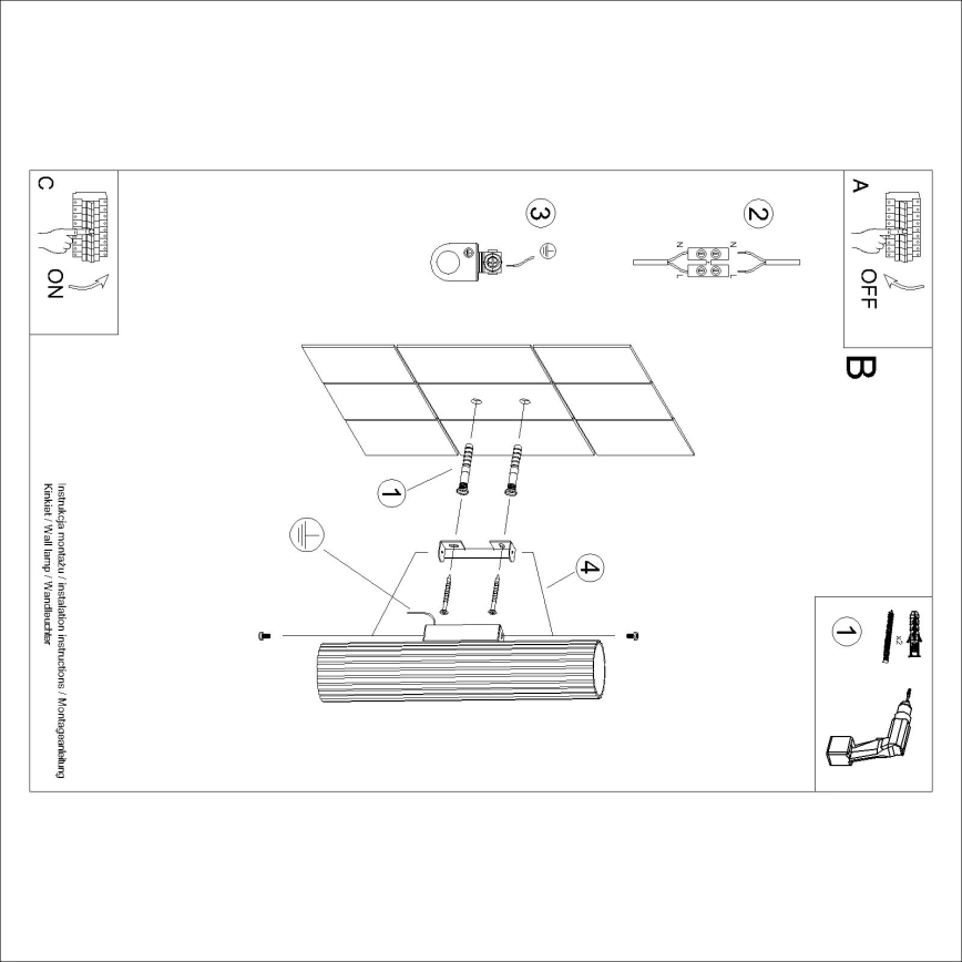 Brilagi - LED настенный светильник CRESTO 2xGU10/10W/230V 30 см кремовый