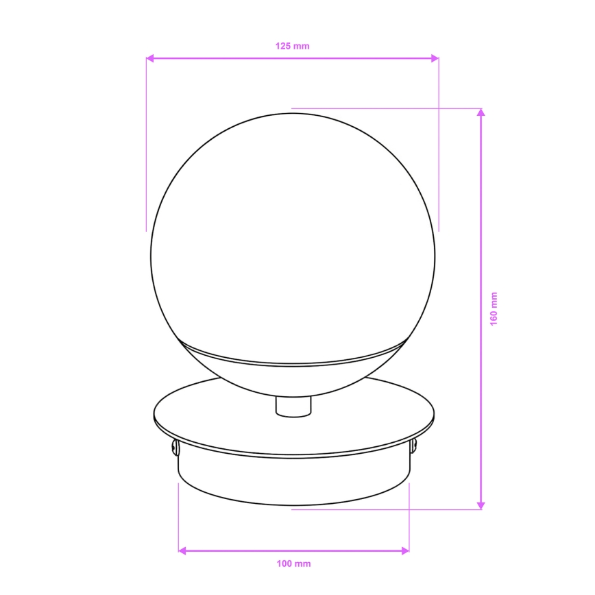 Brilagi - LED настенный светильник для ванной BALL, 6 Вт, 230 В, 3000/4000/6500 К, IP44, полированный хром