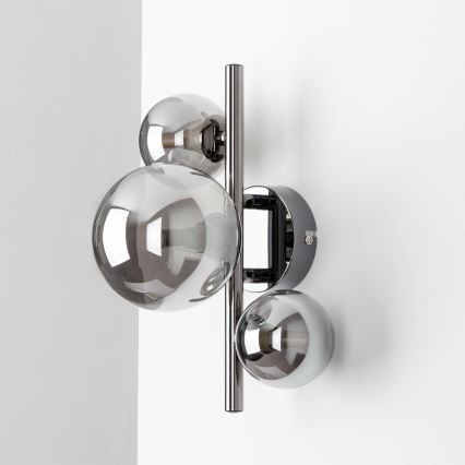 Brilagi - LED настенный светильник MILLA 3xG9/3W/230V černý chrom/kouřová