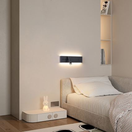 Brilagi - настенный точечный светодиодный светильник с USB-портом NOCTIS LED/3W/230V + LED/9W чёрный