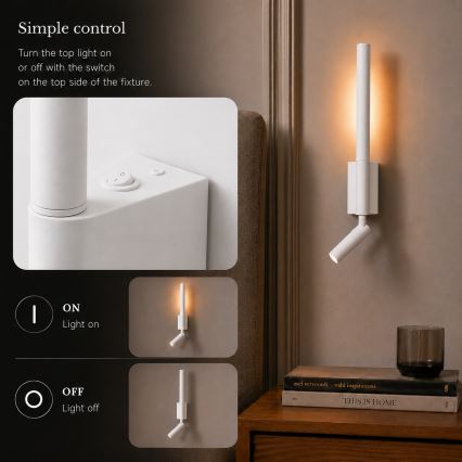 BRILAGI - LED настенный точечный светильник VIXON LED/3W/230V + LED/5W белый CRI 90