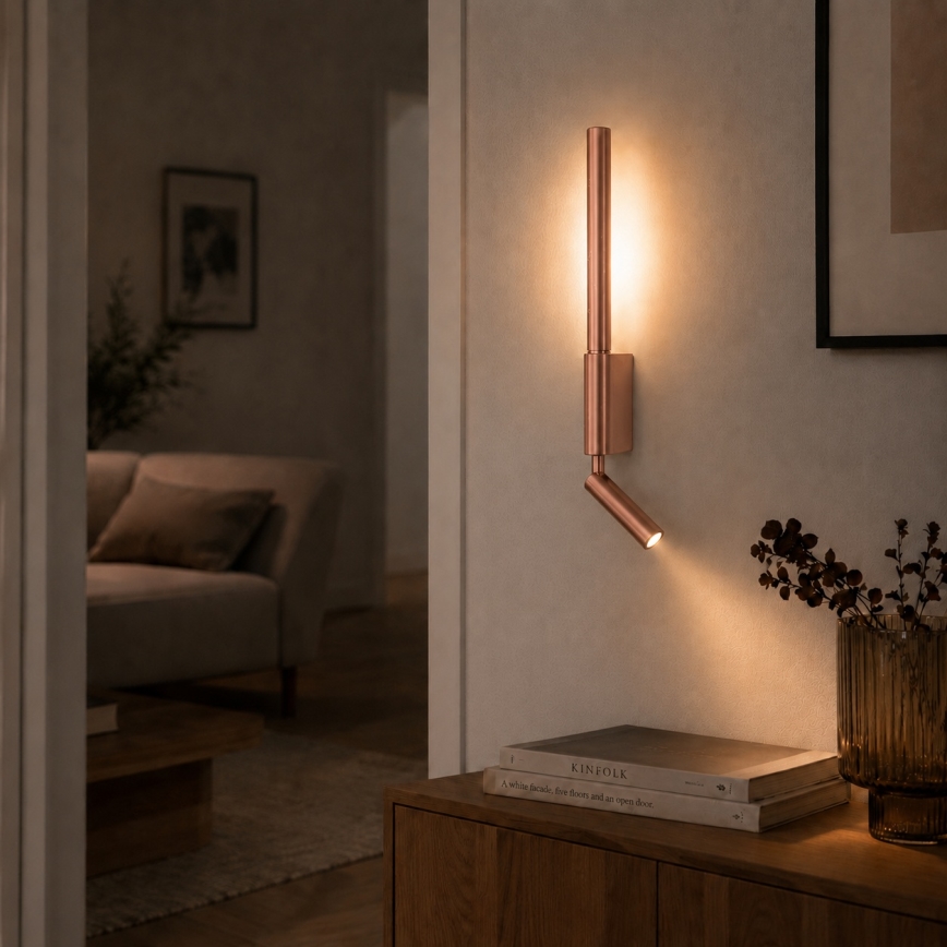BRILAGI - светодиодный настенный точечный светильник VIXON, LED 3 Вт/230 В + LED 5 Вт, бронза, CRI 90