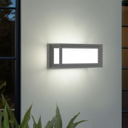 Brilagi - Светодиодный наружный настенный светильник с датчиком PARKER LED/12W/230V серый IP44