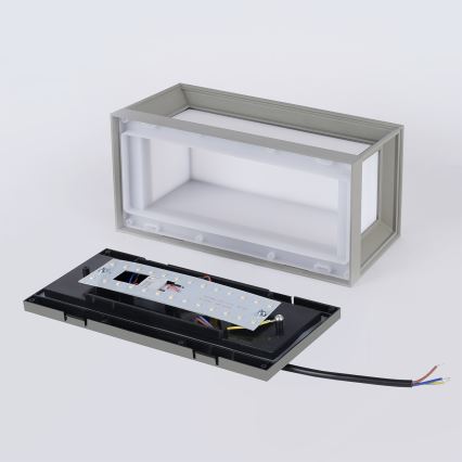 Brilagi - Светодиодный наружный настенный светильник с датчиком PARKER LED/12W/230V серый IP44