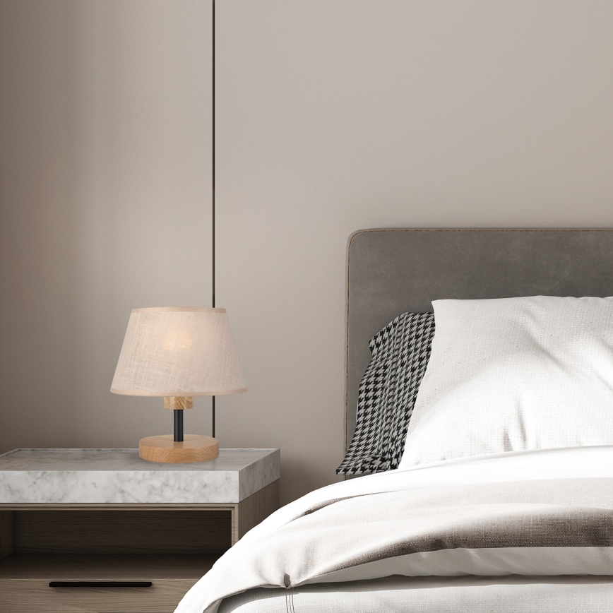 Brilagi - LED Настільна лампа ANTHONY 1xE14/40W/230V дуб/бежевий