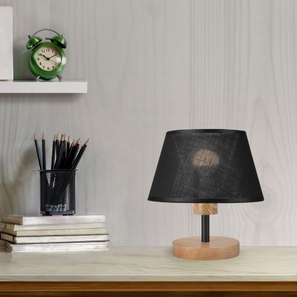 Brilagi - LED Настільна лампа ANTHONY 1xE27/60W/230V дуб/чорний