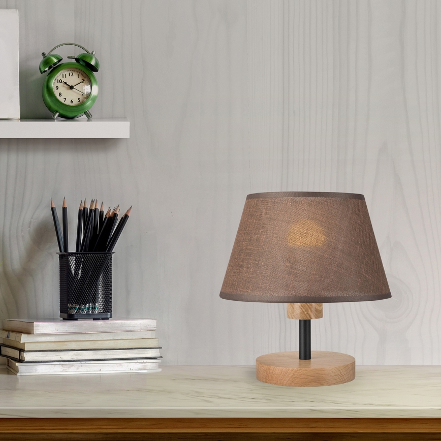 Brilagi - LED Настільна лампа ANTHONY 1xE27/60W/230V дуб/коричневий