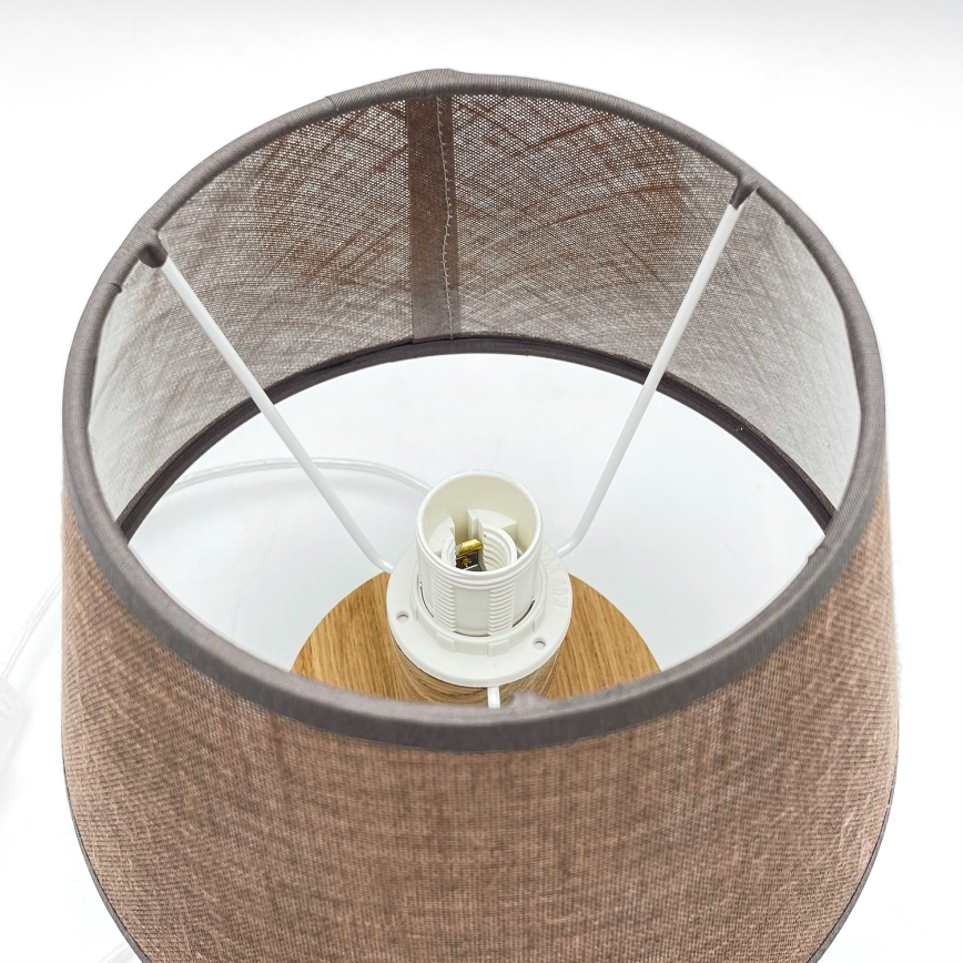 Brilagi - LED Настільна лампа ANTHONY 1xE27/60W/230V дуб/коричневий
