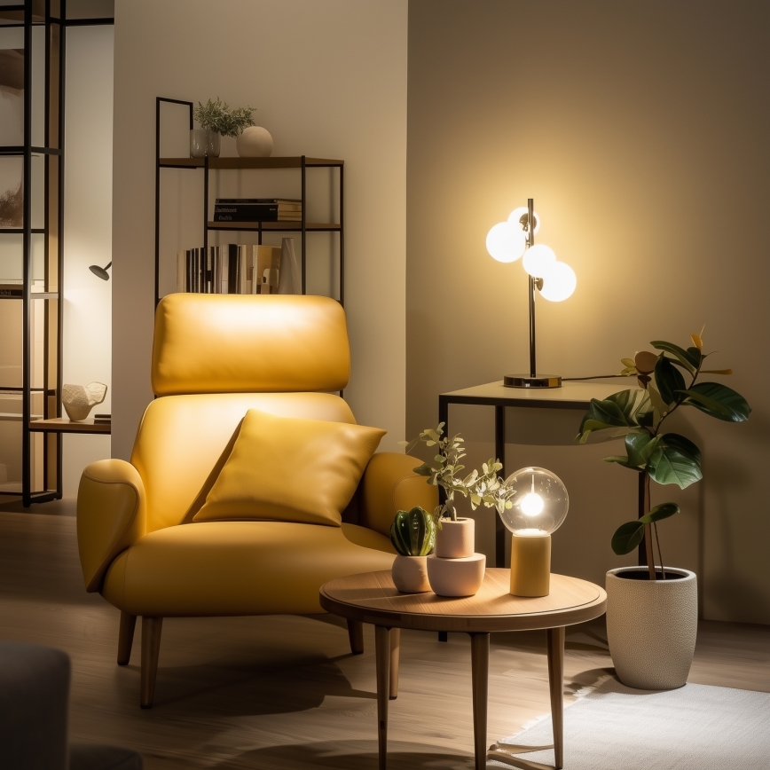 Brilagi - LED настільна лампа MILLA 4xG9/3W/230V чорний хром/білий