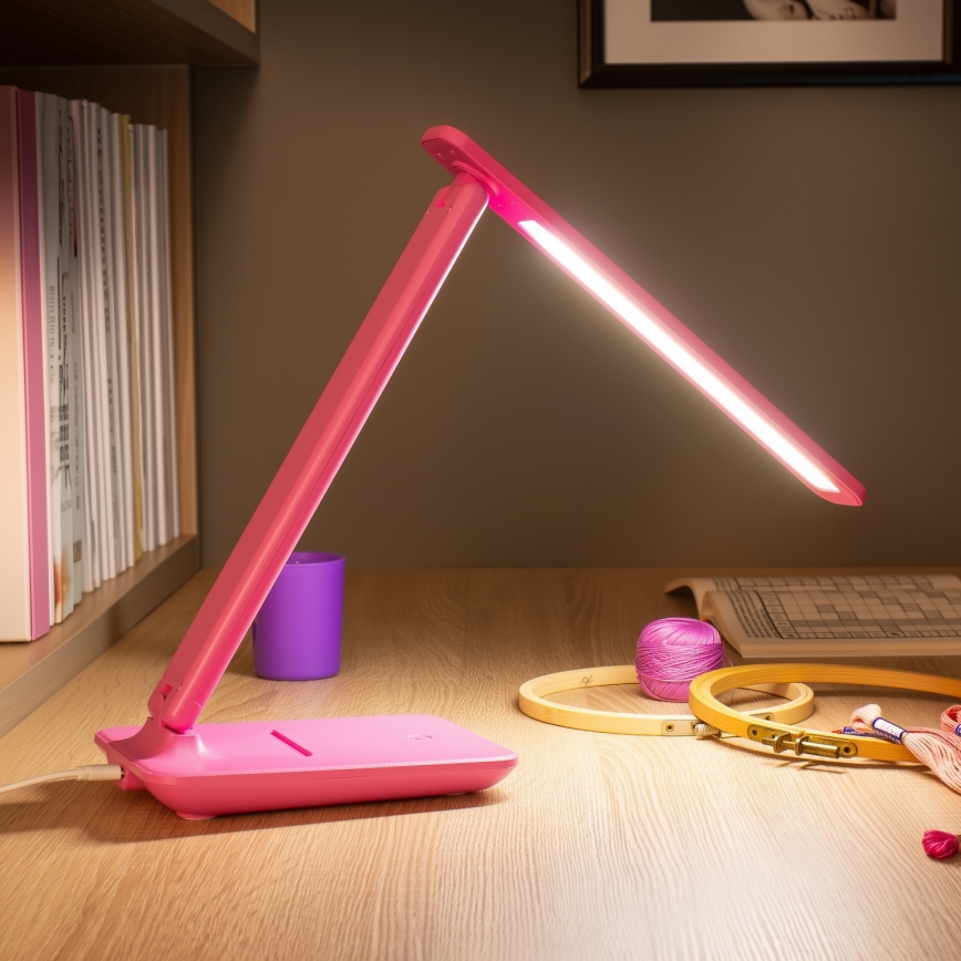 BRILAGI - LED настільна лампа з можливістю затемнення MODO LED/7W/230V 3000/4000/6500K рожева