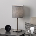 Brilagi - LED настільна лампа NUBILA 1xE27/60W/230V сіра