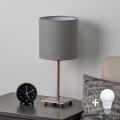 Brilagi - LED настільна лампа NUBILA 1xE27/60W/230V світло-сіра