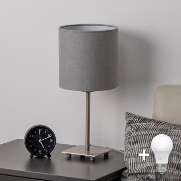 Brilagi - LED настільна лампа NUBILA 1xE27/60W/230V світло-сіра