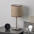 Brilagi - LED настільна лампа NUBILA 1xE27/60W/230V коричнева