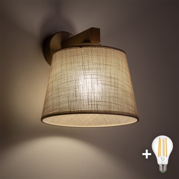 BRILAGI - LED Настінна лампа LATTE SABIA 1xE27/15W/230V сосна/бежева