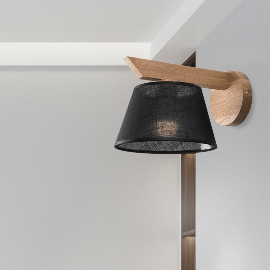 Brilagi - LED  Настінний світильник ANTHONY 1xE14/40W/230V дуб/чорний