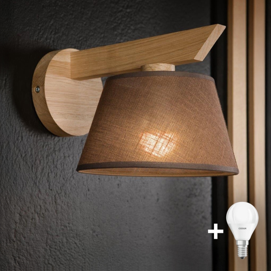 Brilagi - LED  Настінний світильник ANTHONY 1xE14/40W/230V дуб/коричневий