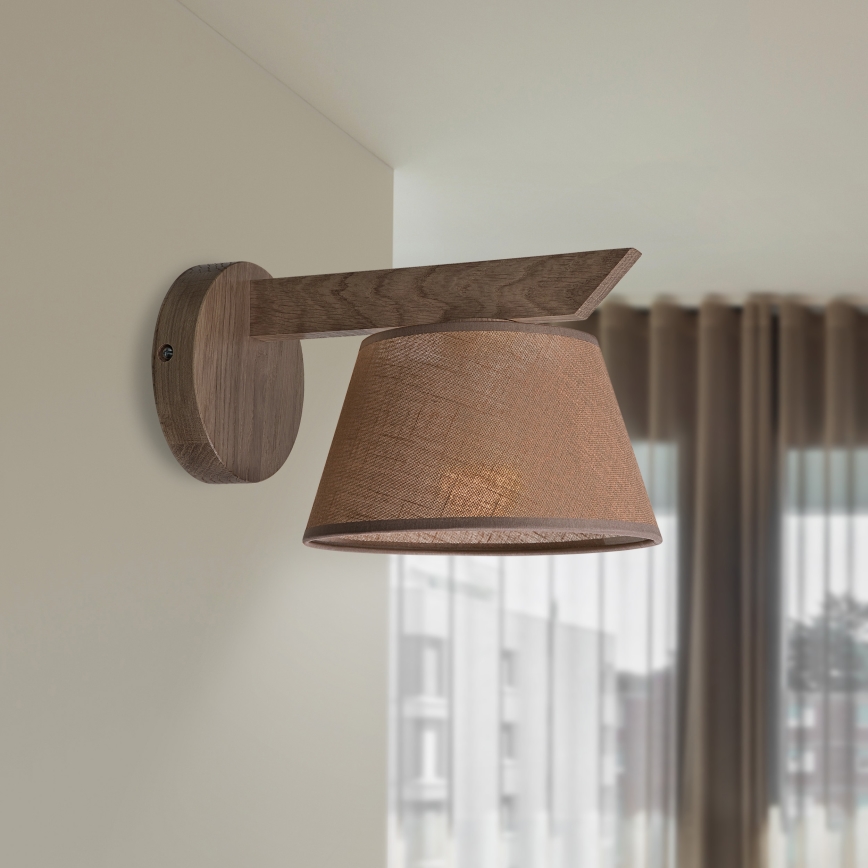 Brilagi - Світильник настінний LED ANTHONY 1xE14/40W/230V дуб горіх/коричневий