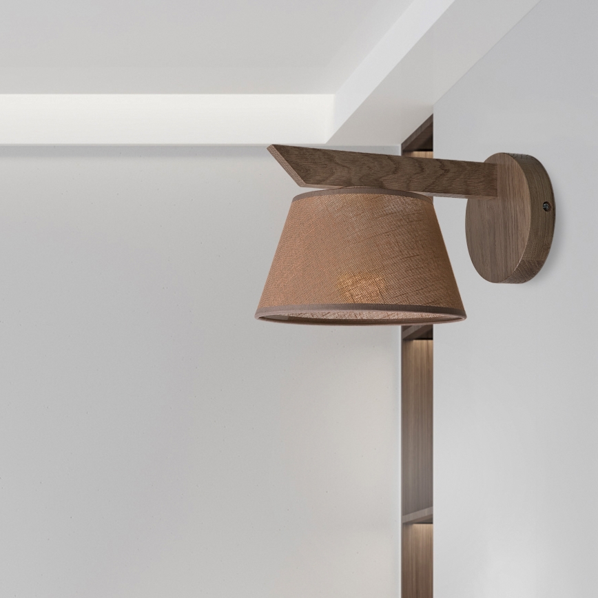 Brilagi - Світильник настінний LED ANTHONY 1xE14/40W/230V дуб горіх/коричневий