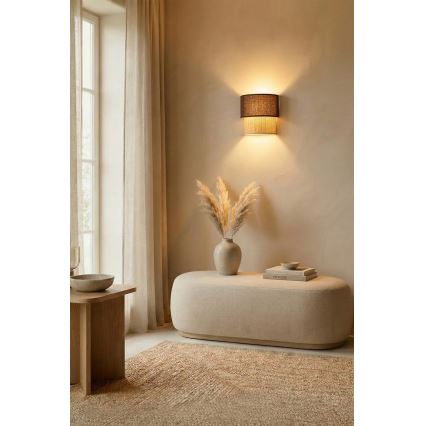 Brilagi - LED настінний світильник BOHO ECO 1xE27/10W/230V коричневий/кремовий