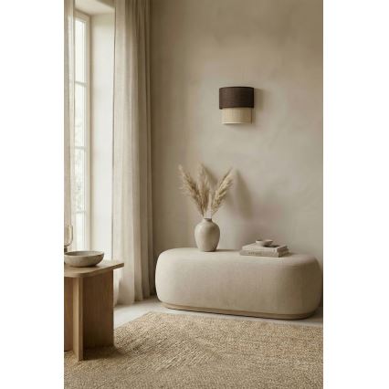 Brilagi - LED настінний світильник BOHO ECO 1xE27/10W/230V коричневий/кремовий