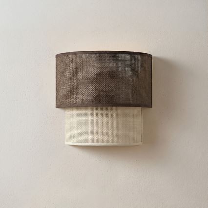 Brilagi - LED настінний світильник BOHO ECO 1xE27/10W/230V коричневий/кремовий