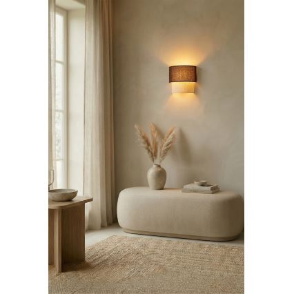 Brilagi - LED настінний світильник BOHO ECO 1xE27/10W/230V коричневий/кремовий