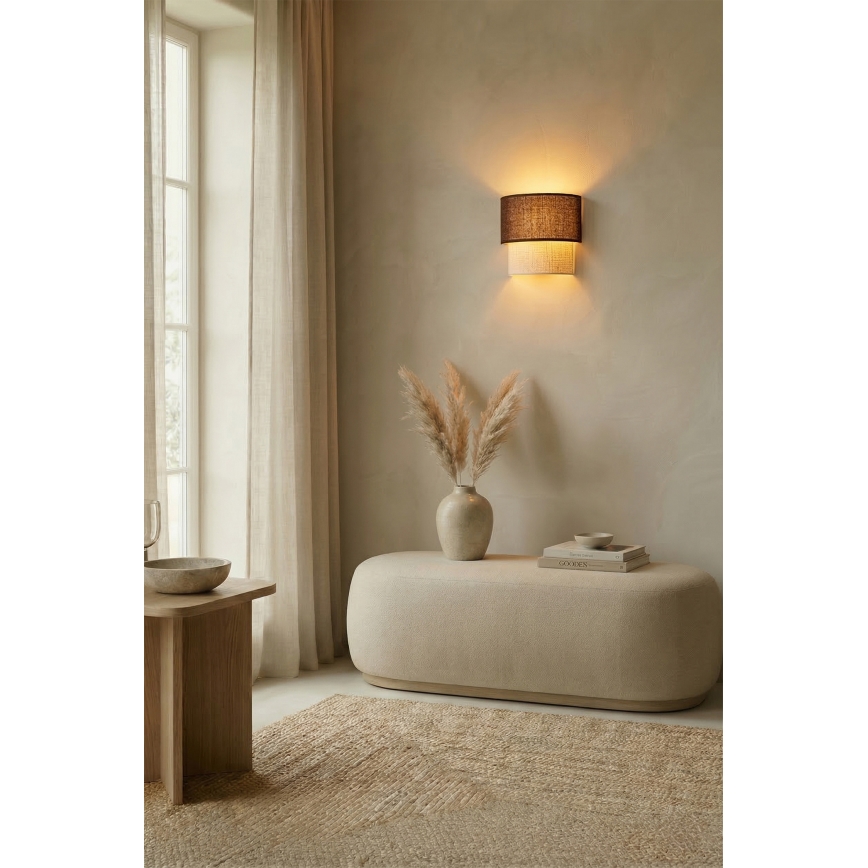 Brilagi - LED настінний світильник BOHO ECO 1xE27/10W/230V коричневий/кремовий