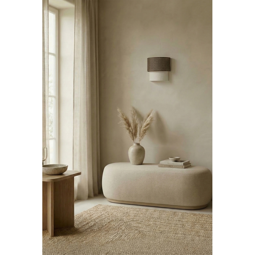 Brilagi - LED настінний світильник BOHO ECO 1xE27/10W/230V коричневий/кремовий
