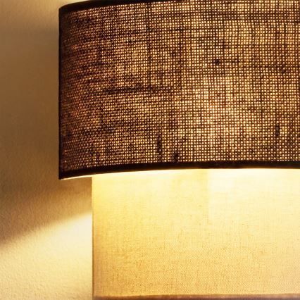 Brilagi - LED настінний світильник BOHO ECO 1xE27/10W/230V коричневий/кремовий