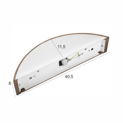 BRILAGI - LED настінний світильник CARVALHO 1xE27/15W/230V дуб-горіх