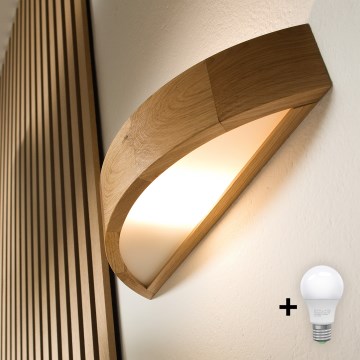 Brilagi - LED настінний світильник CARVALHO 1xE27/15W/230V дуб