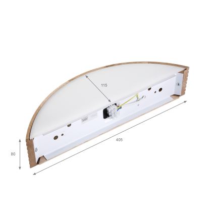 Brilagi - LED настінний світильник CARVALHO MODERN 3xE27/60W/230V дуб